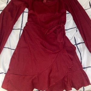Burgundy Princess Polly Dress